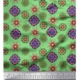 thumbnail image 1 of Soimoi Crepe Silk Fabric Mandala Kaleidoscope Printed Craft Fabric by The Yard 42 Inch Wide, 1 of 1