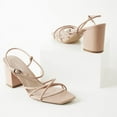 thumbnail image 6 of J. Adams Camila Sandals for Women, Square Open Toe Strappy Mid Block Heels, Elegant & Comfortable, 6 of 7