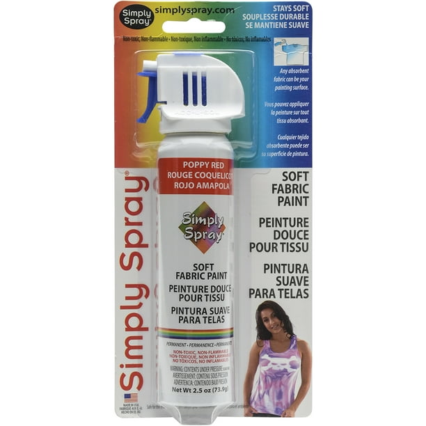 Simply Spray Soft Fabric Paint 2.5 OuncesPoppy Red