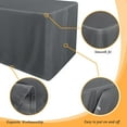thumbnail image 4 of LAICAIW 2 Pack Table Clothes for 6 Foot Rectangle Tables-Water Resistant Washable Fabric Polyester Rectangle Table Cover Protector for Wedding, Banquet and Trade Shows, 72L x 30W Inches, Dark Grey, 4 of 7