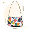 thumbnail image 3 of FORMRS Womens Shoulder Bag with Chain Strap Clutch Purse Cute Tote Handbag, Red Triangles, 3 of 7