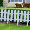 thumbnail image 4 of HYLLai White Garden Fence, Decorative Outdoor Edging for Lawn, Patio, Flower Beds, Easy Install Plastic Hedging Border, Weather-Resistant (50x29CM), 4 of 6