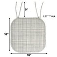 thumbnail image 4 of Aria Memory Foam Non-Slip Chair Cushion Pad with Ties 2 Pack - Silver Cream, 4 of 4