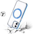 thumbnail image 6 of For Samsung Galaxy S24 FE /Fan Edition Hybrid Clear Invisible Camera Bracket Stand [With Magsafe Magnetic Circle] Color Frame Cover ,Xpm Phone Case [ Blue ], 6 of 8