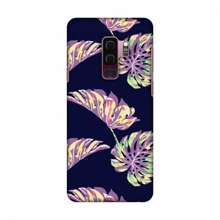 Profile De Li Case Samsung Galaxy S9 Plus Case - Vivid Tropical - Midnight Blue, Hard Plastic Back Cover, Slim Profile Cute Printed Designer Snap on Case with Screen Cleaning Kit ()