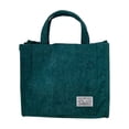 thumbnail image 1 of Sacs à Main Sac Portable Sacs de Rangement Écologiques Sacs Cartables Mode Femmes Sacs en Velours Côtelé à Fermeture Éclair, 1 of 5