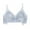 Blue, variant on Zpanxa Wireless Back Closure Bra Solid Color Breathable Comfort Lightweight T-Shirt Bra for Women Everyday Wear