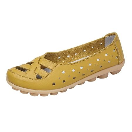

Vuygyu Women s Shoes Fashion Leather Shoes Hollow Out Loafers Casual Shoes Women s Canvas Shoes Casual Flip Flop Shoes Women Business Casual for Women Shoes Women Shoes Casual on Women s Casual
