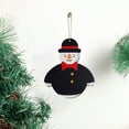 thumbnail image 5 of Nmdmisc Mini Santa Claus Ornaments,Christmas Tree Pendant Wooden Smiling Hanging Pendant with Rope Handmade Cute Xmas Decoration for Party,Gift,Holiday Keepsake,Stocking Stuffer (Snowman), 5 of 6