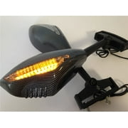 HTT-MOTOR LED Turn Signal Integrated Mirror for Suzuki GSX-R GSXR 600 750 Hayabusa Katana