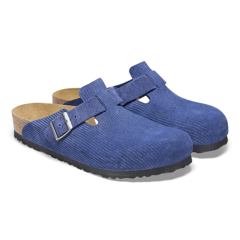 Birkenstock Boston BS Narrow Suede Clog, 41, Blue - Walmart.com