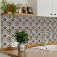 thumbnail image 3 of Mi Alma Floral Blue Red Yellow Tile Stickers - Removable Vinyl 4x4, 24 pcs, 3 of 14