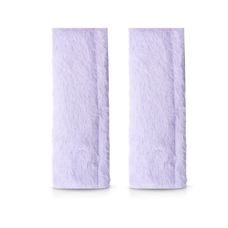 Auto Drive Lavender Faux Fur Seatbelt Pad photo 1