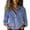 Blue, variant on yunLCZ Classic-Fit Long-Sleeve Dress Women's Long Sleeved Printed Button Down Shirt