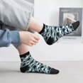 thumbnail image 2 of Rateoe Angry Shark Pattern Quarter Crew Socks,Toe Seamed Ankle Socks,Cotton Cushioned Breathable Athletic Crew Sports Socks, 2 of 7