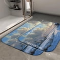 thumbnail image 2 of 1pc Winter Village Scene Absorbent Non-Slip Bathroom Thickened Flannel Rug Decor,Soft,Quick Drying,Suitable For Indoor/outdoor Use,Bathrooms,Bedrooms,Kitchens,Terrace,Laundry Rooms,16"x24", 2 of 9
