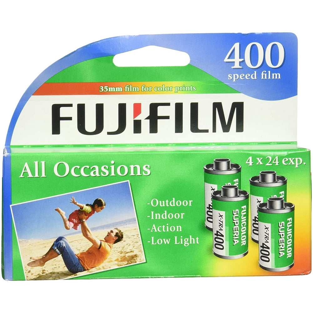 Fujifilm Superia XTRA ISO 400 35mm Color Film 24 Exposures, 4 Pack (F400sp/4pk) (New Open
