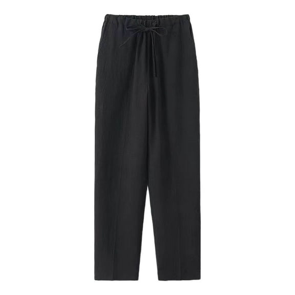 Stamzod Baggy Mens Sweatpants with Pocket Solid Color Straight Jogging Pants Men Plus Size Workout Casual Pants for Men Black XL