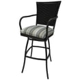 thumbnail image 2 of Set of 3 - Outdoor Indoor Extra Tall 34" Bar Stool - Erin on Black Frame, 2 of 3