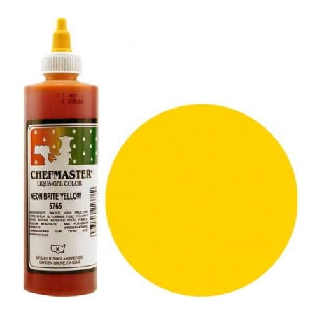 Chefmaster Liqua-Gel Food Colour - Neon Yellow, 10.5 oz