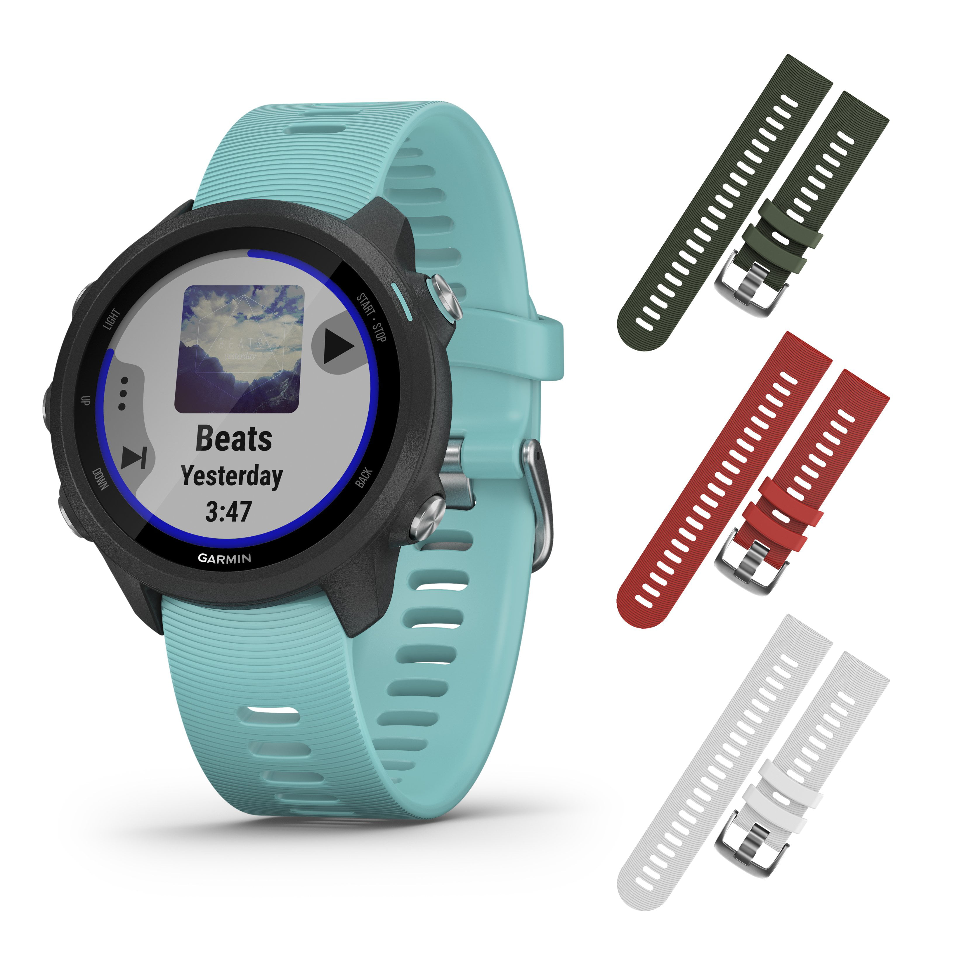 Forerunner® 245 GPS Running Smartwatch with Music in Aqua 