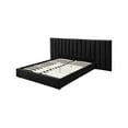 thumbnail image 4 of Meridian Furniture Pablo Black Velvet Queen Bed with Chrome Metal Legs, 4 of 10