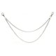 thumbnail image 5 of Cadena de pantalones Punk Qarigey 2piezas Plata 40-50cm, 5 of 6