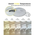 thumbnail image 4 of 4Pack 16 Inch Dimmable LED Flush Mount Ceiling Light Panel,32W 3480LM,3000K/4000K/6000K CCT Selectable,Ultra Thin Round White Ceiling Light Fixture f, 4 of 8