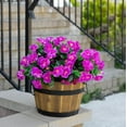 thumbnail image 2 of Artificial Fake Outdoor Flowers Plants for Spring Home Decoration, Faux Silk Red Camellia UV Resistant Realistic Look Real for Planter Outside Front Door Porch Patio Balcony, 3 Bundles, 2 of 5