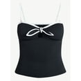 thumbnail image 4 of Time and Tru Women's and Women's Plus Size Bandeau Tie Tankini Top, Sizes XS-3X, 4 of 6