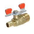 thumbnail image 2 of 2 Pcs XFITTING Barb Crimp Pex 1/2 Inch x 1/2 Male Ball Valve With Tee Handle, 23-1-9=2X, 2 of 5