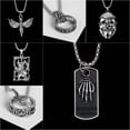 thumbnail image 4 of QQTDFG Punk 925 Silver Plated Skull Necklace Vintage Women Men Party Band Jewelry Gift-#6, 4 of 9