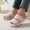 thumbnail image 2 of Agkizg Womens Fuzzy Slippers, House Slippers, Open Toe Plushes House Slippers Friendly Fuzzy Flat Casual Indoor Outdoor Winter Slippers, 2 of 7