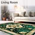 thumbnail image 2 of ODIKA 8'x10' Machine Washable Non-Slip Area Rug, Marble Fantasy High Traffic Rug, Green, 92971, 2 of 7