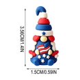 thumbnail image 3 of 4th of July Patriotic Mini Gnomes Figurines Small Gnomes Figures Statue Tabletop Decoration 250th Anniversary Memorial Day Gifts Home Decor Office Desk Ornament,1pcs, 3 of 6