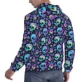 thumbnail image 6 of Kdxio Skull flower cute Print Mens Casual Hooded Collar Drawstring Hoodies Pullover Sweatshirts Casual Long Sleeve Shirts-3X-Large, 6 of 7