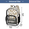 thumbnail image 4 of PVC Transparent Backpacks Clear Backpack for Travel and Outings Gold Leopard Print Pattern, 4 of 7