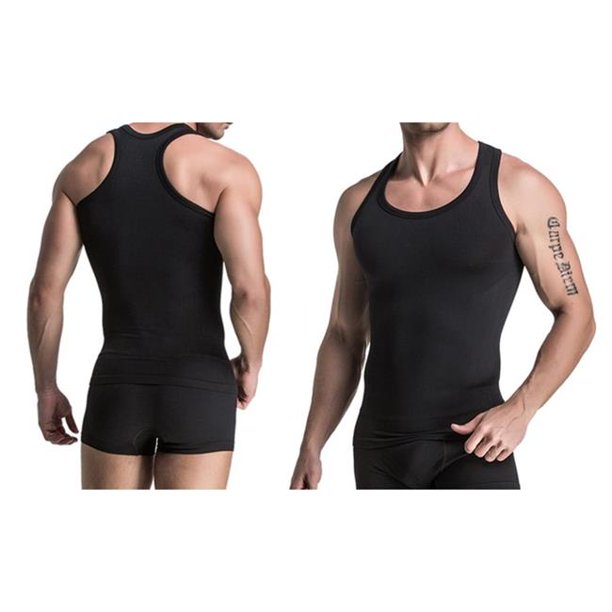 Tagco Tagco USA EFCSTSBLAS Mens Slim Compression Tank Top, Black