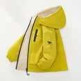 thumbnail image 6 of UQJfacai Kids Rain Jacket Lightweight Waterproof Fleece Lined Hooded Windbreaker with Pockets Trendy Fall Winter Outdoor Raincoats for Boys Girls 4-15 Years, 6 of 7