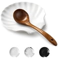 thumbnail image 2 of ACDANC Spoon Rest for Stove Top,Ceramic Spoon Holder for Counter,Modern Farmhouse Decor Accessories for Spatula,Spoons or Tongs (White,Shell-Shape), 2 of 7