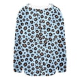 thumbnail image 7 of Sweatshirt For Women Pet Pouch Leopard Print Hoodie Long Sleeve Cuddle Pouch Dog Carrier Hoodie With Pet Pocket Light Blue 3Xl, 7 of 7