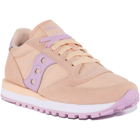 Saucony Jazz Original Women's Lace Up Suede Nylon Sneakers In Apricot Size 5
