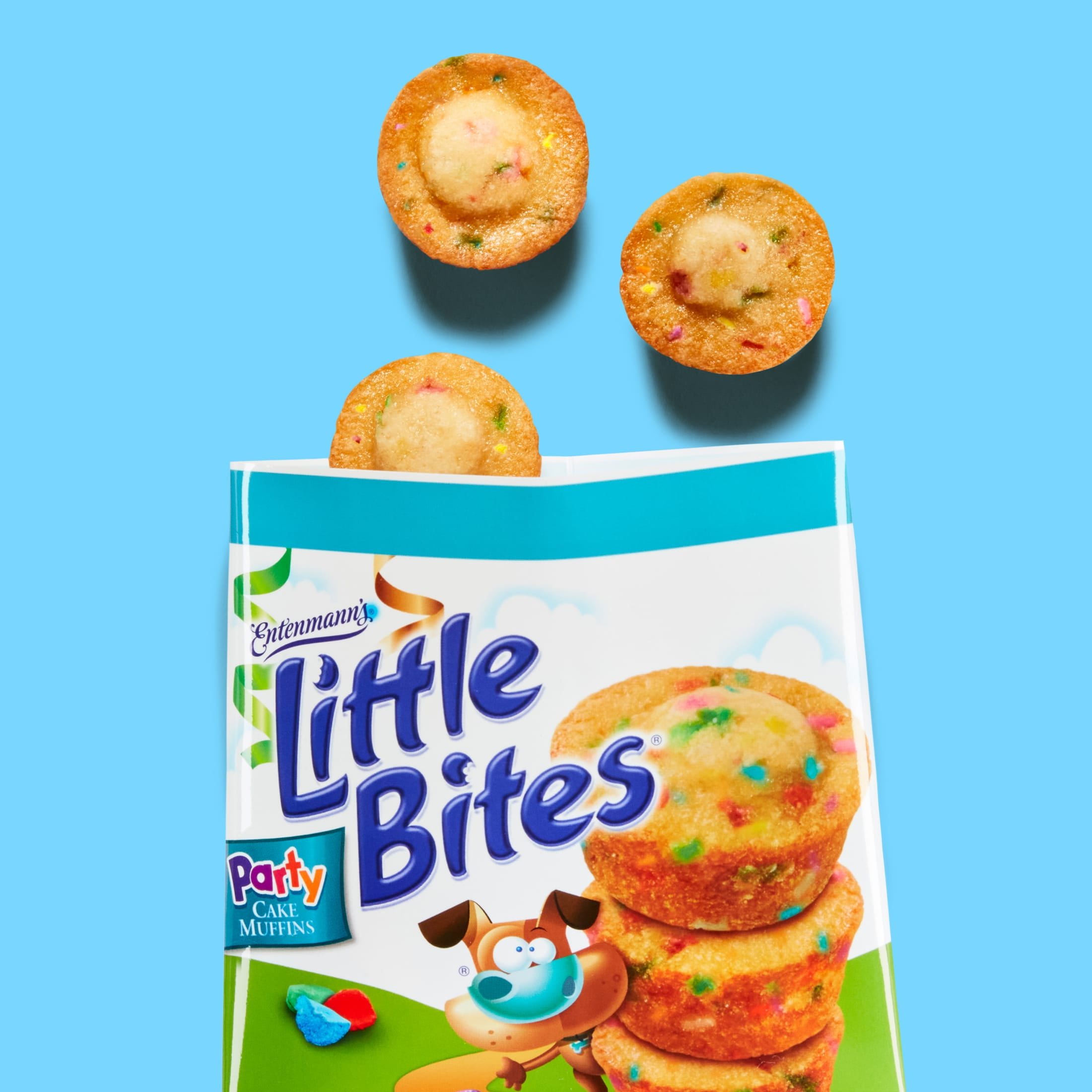 Little Bites Party Cake Muffins, 4 Count, Cake and Sprinkles Mini Muffins, 1.65 oz Pouch