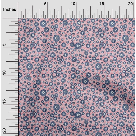 oneOone Cotton Poplin Pink Fabric Floral & Texture Fabric For Sewing Printed Craft Fabric By The Yard 42 Inch Wide