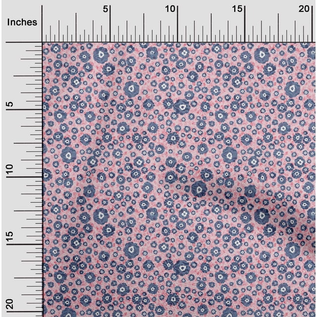 oneOone Polyester Lycra Pink Fabric Floral & Texture Sewing Craft Projects Fabric Prints By Yard 56 Inch Wide