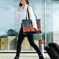 thumbnail image 5 of FORMRS Canvas Laptop Tote Bag for Women with 15.6" Computer Compartments Shoulder Handbag, Astronaut at Dawn, 5 of 7