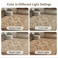 thumbnail image 7 of ODIKA 2'x3' Ultra-Soft Accent Mat, Abstract Contemporary Structured Showcasing Balanced Neutral None Washable, Bare feet friendly, Easy Care Indoor rug for Bedside, Footrest, 7 of 7