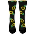 thumbnail image 4 of ThisWear Sunflower Gifts Sunflower Print Socks Summer or Fall Flowers Fall Apparel 1-Pair Novelty Crew Socks, 4 of 5