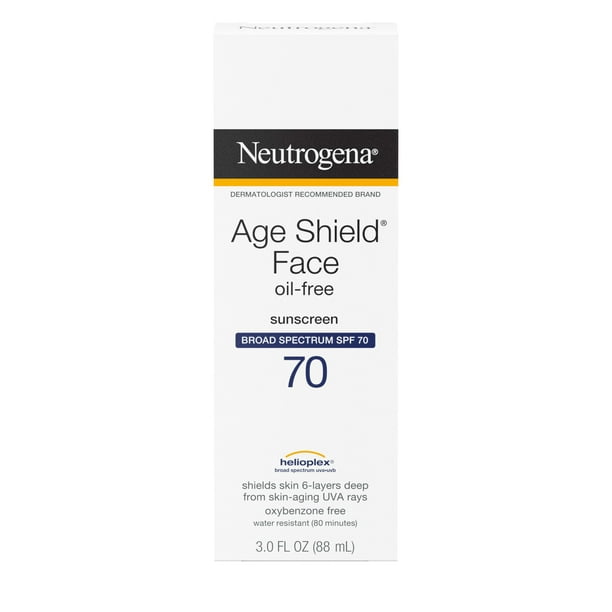 Protector solar Neutrogena Age Shield SPF 70 sin aceite 88 ml