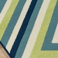 thumbnail image 6 of Momeni Indoor/Outdoor Geometric Modern/Contemporary Area Rugs, Blue/White, 6'7" X 9'6", 6 of 11